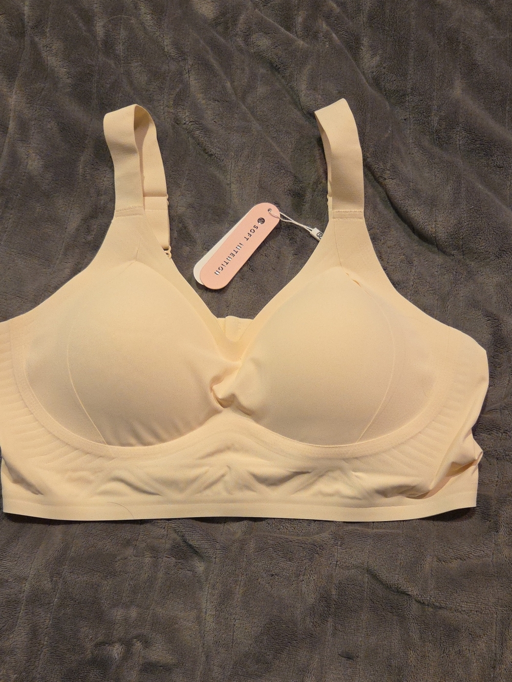 NWT Soft Intentions Seamless Nude Wireless Comfort Bra Size 3x